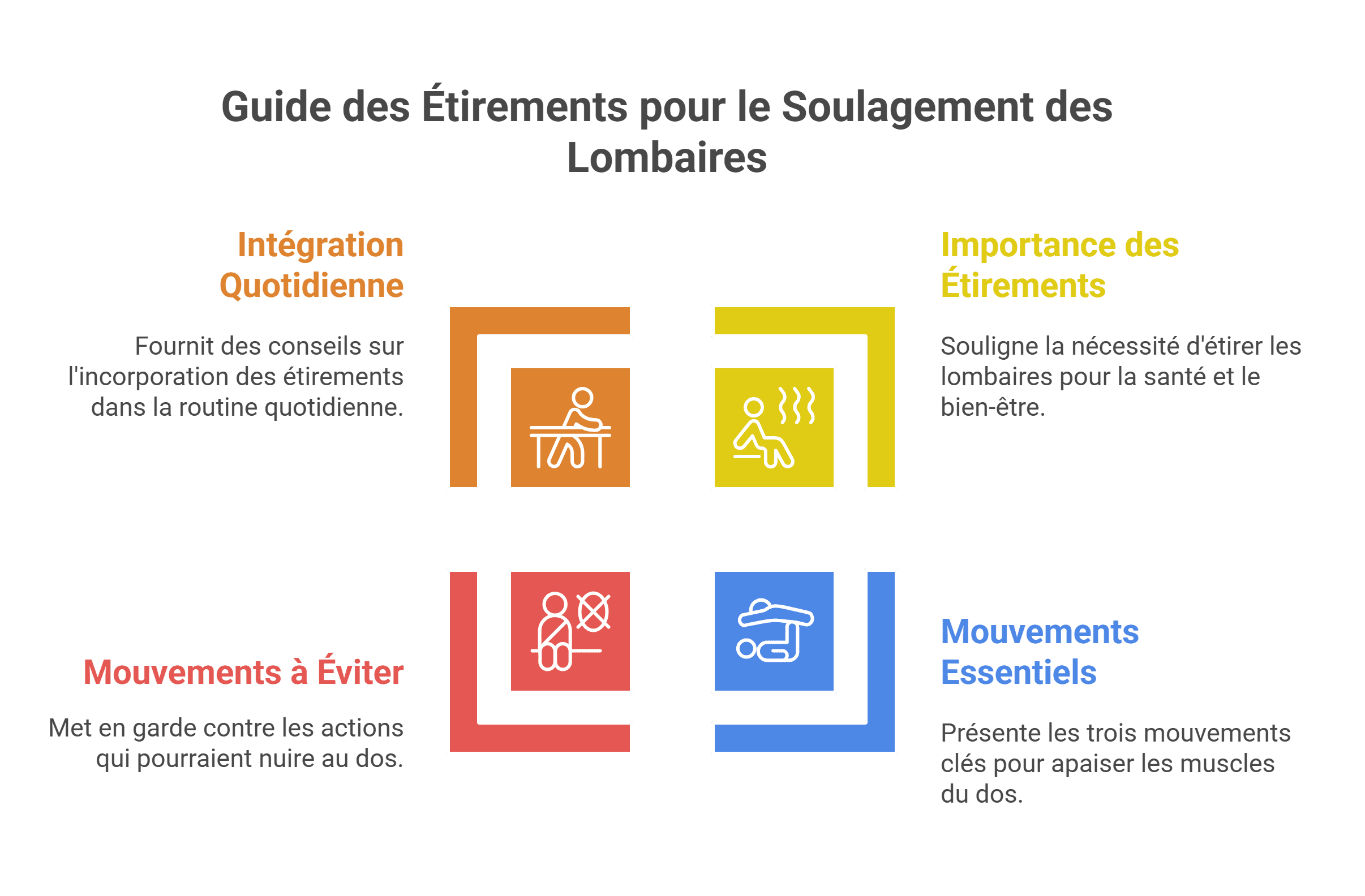 Étirements lombaires 3 étirements pour un dos sain